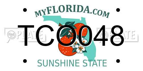 TCO048 Florida License Plate
