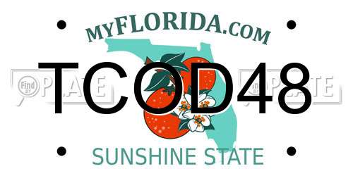 TCOD48 Florida License Plate