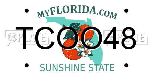 TCOO48 Florida License Plate