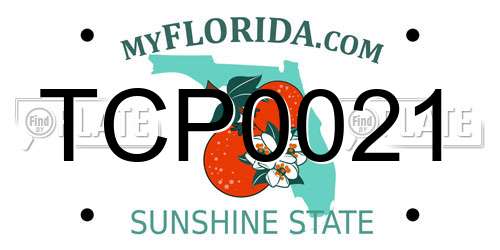 TCP0021 Florida License Plate