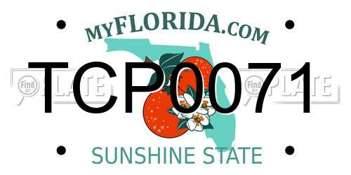 TCP0071 Florida License Plate