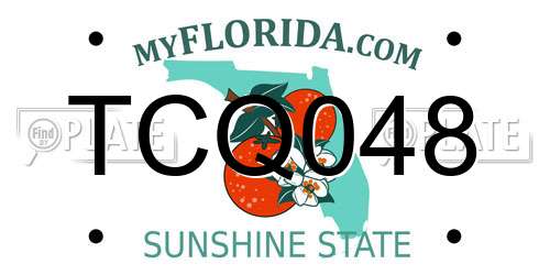 TCQ048 Florida License Plate