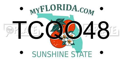 TCQO48 Florida License Plate