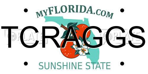TCRAGGS Florida License Plate