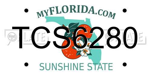 TCS6280 Florida License Plate