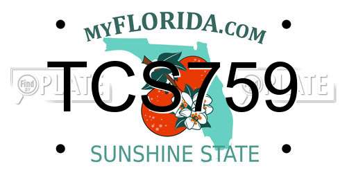 TCS759 Florida License Plate