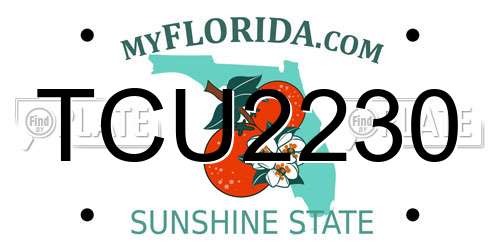 TCU2230 Florida License Plate