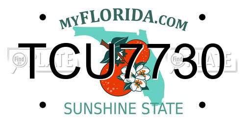 TCU7730 Florida License Plate
