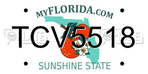 TCV5518 Florida License Plate