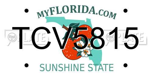 TCV5815 Florida License Plate