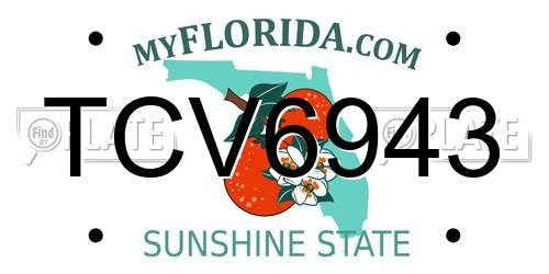 TCV6943 Florida License Plate