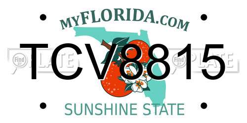 TCV8815 Florida License Plate