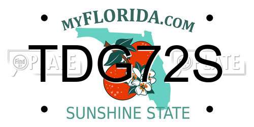 TDG72S Florida License Plate