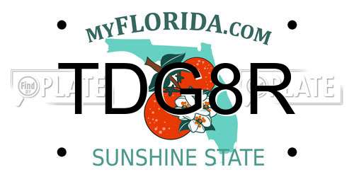 TDG8R Florida License Plate