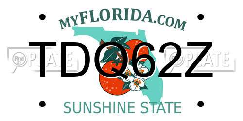 TDQ62Z Florida License Plate