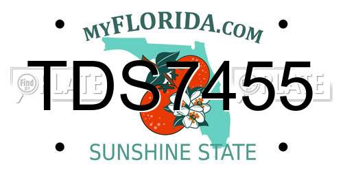 TDS7455 Florida License Plate