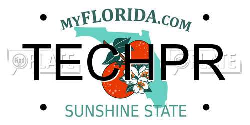 TECHPR Florida License Plate