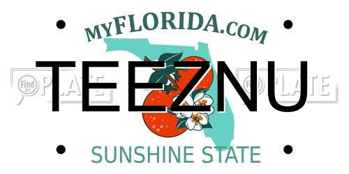 TEEZNU Florida License Plate