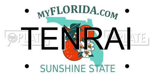TENRAI Florida License Plate