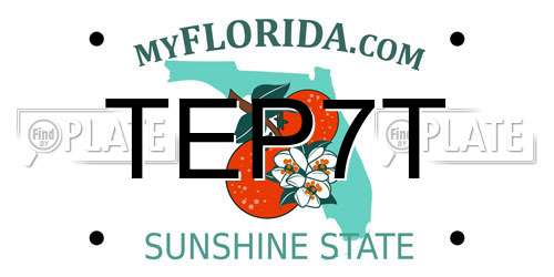 TEP7T Florida License Plate