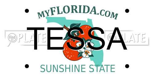 TESSA Florida License Plate