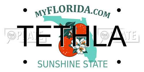 TETHLA Florida License Plate