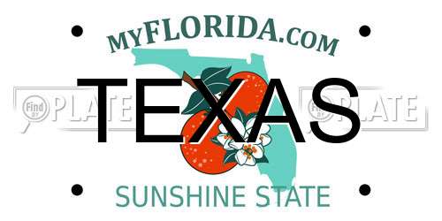 TEXAS Florida License Plate