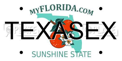 TEXASEX Florida License Plate