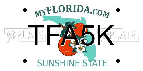 TFA5K Florida License Plate