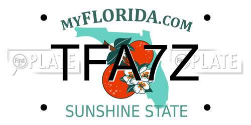 TFA7Z Florida License Plate