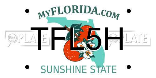 TFL5H Florida License Plate