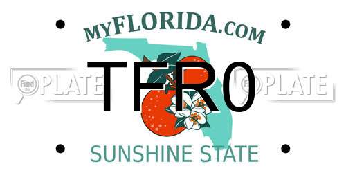 TFR0 Florida License Plate
