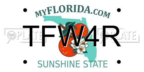 TFW4R Florida License Plate