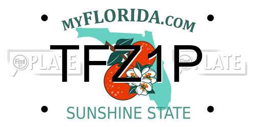TFZ1P Florida License Plate