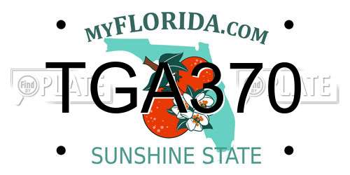 TGA370 Florida License Plate