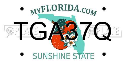TGA37Q Florida License Plate