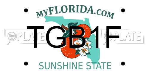 TGB1F Florida License Plate