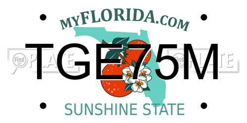 TGE75M Florida License Plate