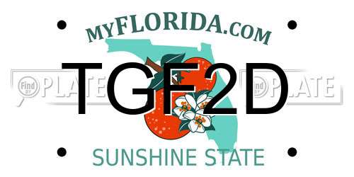 TGF2D Florida License Plate
