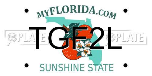 TGF2L Florida License Plate