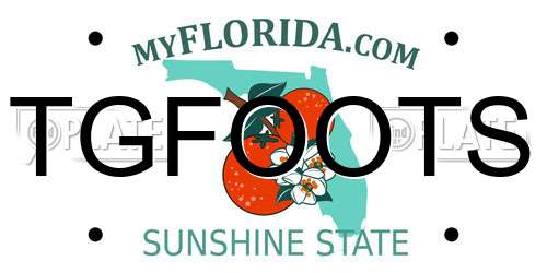 TGFOOTS Florida License Plate