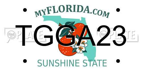 TGGA23 Florida License Plate
