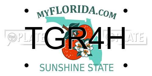 TGR4H Florida License Plate