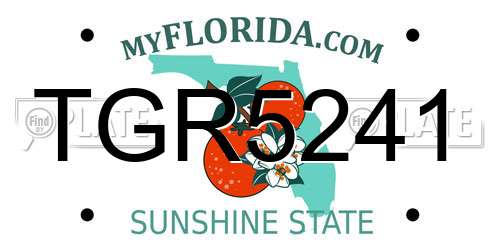 TGR5241 Florida License Plate