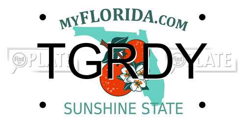 TGRDY Florida License Plate