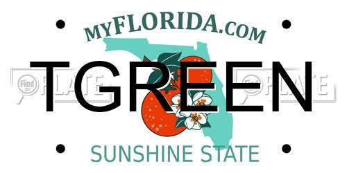 TGREEN Florida License Plate