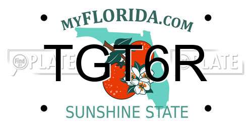 TGT6R Florida License Plate