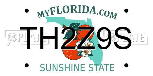 TH2Z9S Florida License Plate