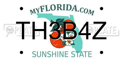 TH3B4Z Florida License Plate
