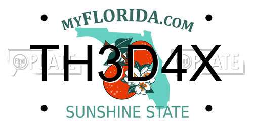 TH3D4X Florida License Plate